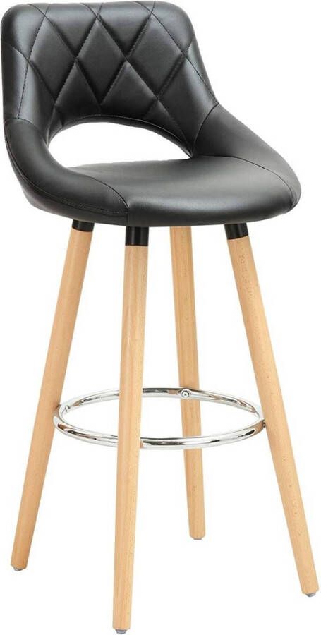 Dripio Barkruk Deluxe Fred Industrial Legergroen Barkrukken set van 1 Barstoel Kruk Barstoelen met rugleuning Keukenstoel Kunstleer