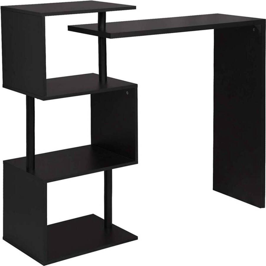 Dripio Bartafel Kianna Voor binnen Rechthoekig Hout Zwart 98x38x100cm