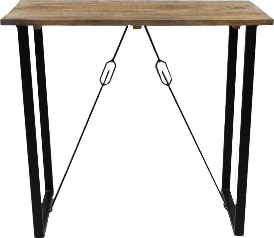 Dripio Bartafel Leo Rechthoek Bartafel voor Binnen Statafel Hout Feesttafel Zwart -130x70x110cm