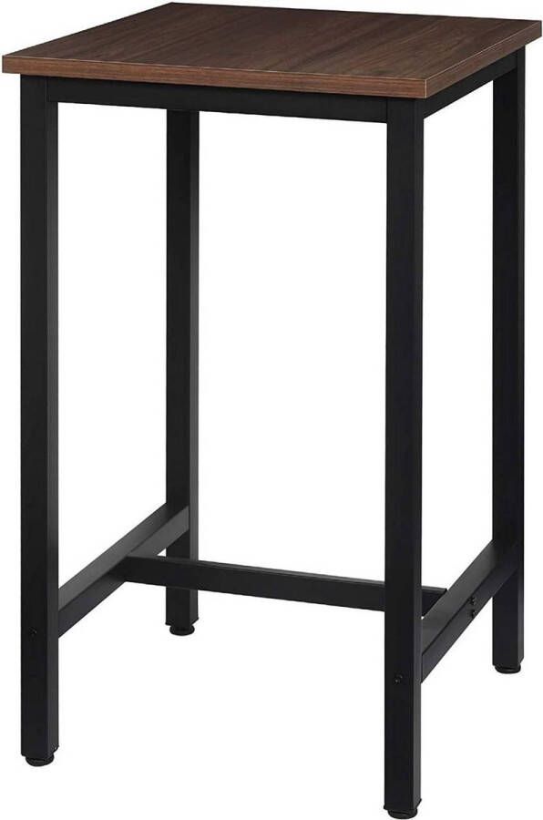 Dripio Bartafel Meical Donkerbruin Voor binnen Vierkant Keuken Hout Metaal 60x60x100cm