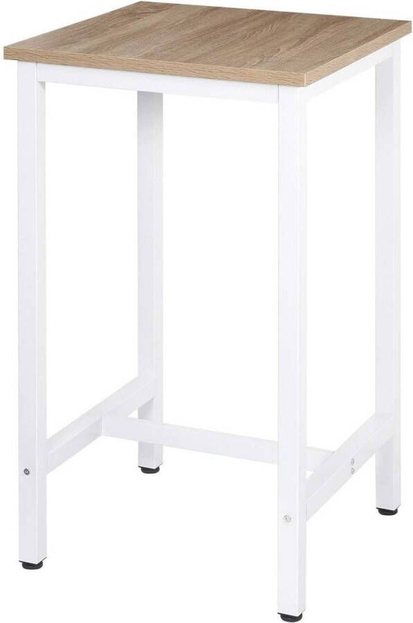 Dripio Bartafel Sabina Licht eiken Voor binnen Vierkant Keuken Hout Metaal 60x60x100cm