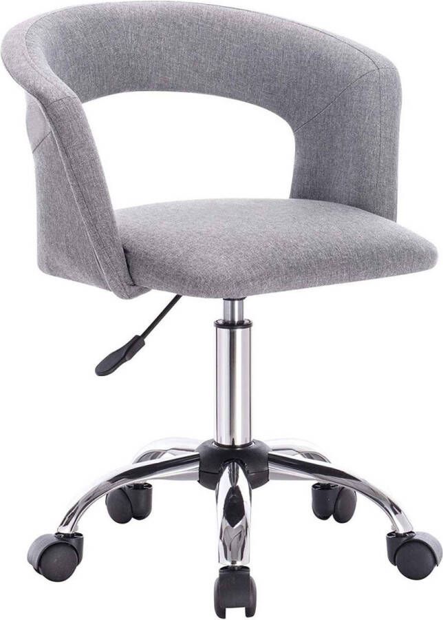 Dripio Bureaustoel op wielen Arian Linnen Voor volwassenen Lichtgrijs Ergonomische bureaustoel In hoogte verstelbaar
