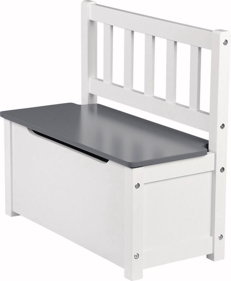 Dripio 2-in-1 opbergbank voor kinderen kinderzetel & speelgoed opbergbox stevig & multifunctioneel wit 58x26x53 cm