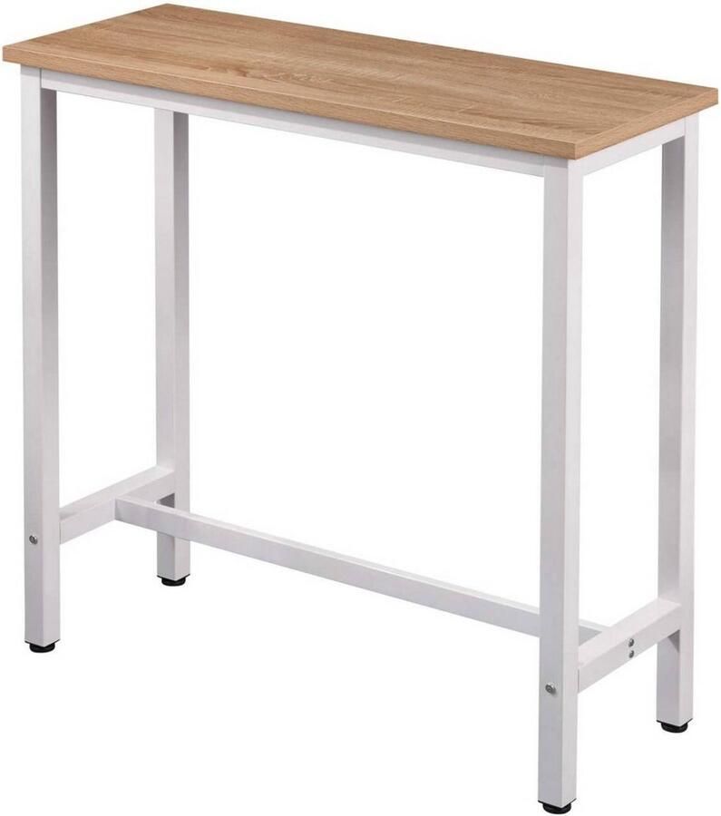 Dripio Bartafel binnen & buiten robuuste bistro- of keukentafel stevig design stijlvol wit licht eik 100x40 cm