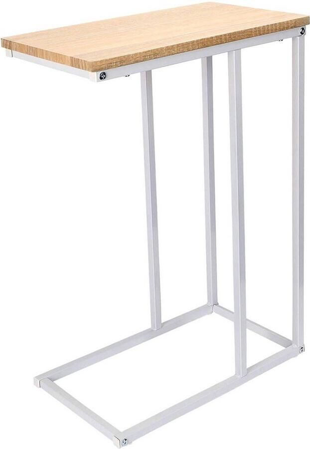 Dripio Bijzettafel hout stevig & modern laptop- & salontafel licht eiken 45x25x63.5 cm