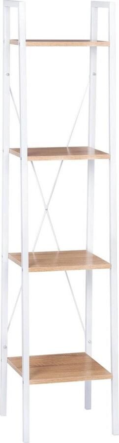 Dripio Boekenkast Industrieel 4 Lagen Bruin Boekenrek 34x35x148cm