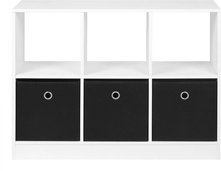 Dripio Boekenkast Industrieel 6 Vakken Oak 3 Lades 80x60x30cm