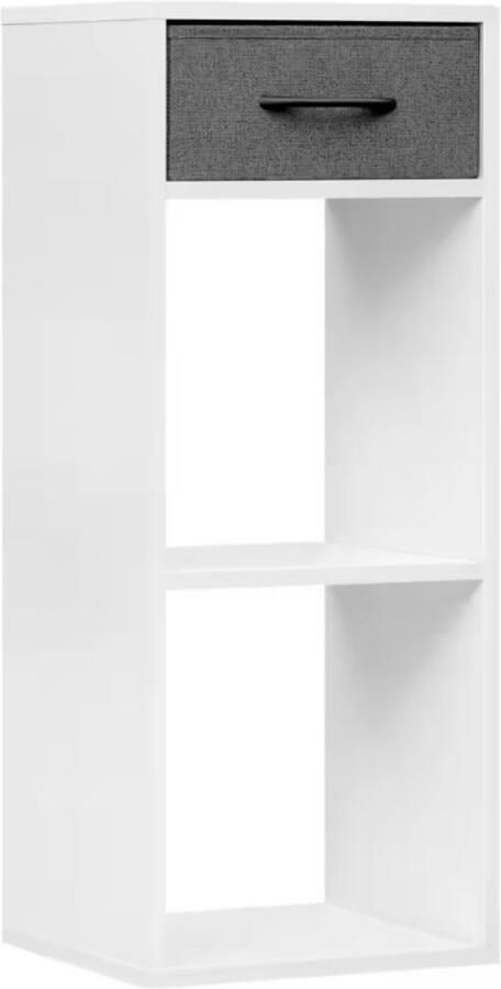 Dripio Boekenkast met 1 Lade Smalle Open Boekenkast met 3 Niveaus Staande Boekenplank Opbergplank voor Woonkamer Slaapkamer of Kinderkamer E1 Hout Waterbestendig 32x30x87 cm