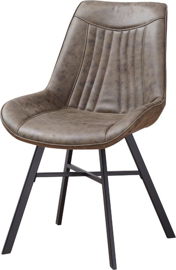 Dripio Eetkamerstoel set van 1 Stof Industrieel Eetkamerstoelen