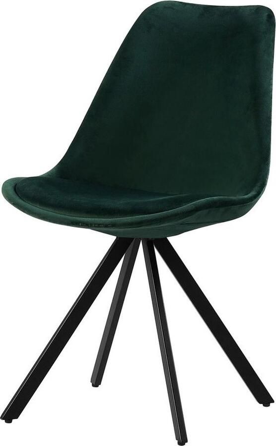 Dripio Eetkamerstoel Velvet Stoel Metalen Poten Hoge Rug Velvet Bekleding Keukenstoel