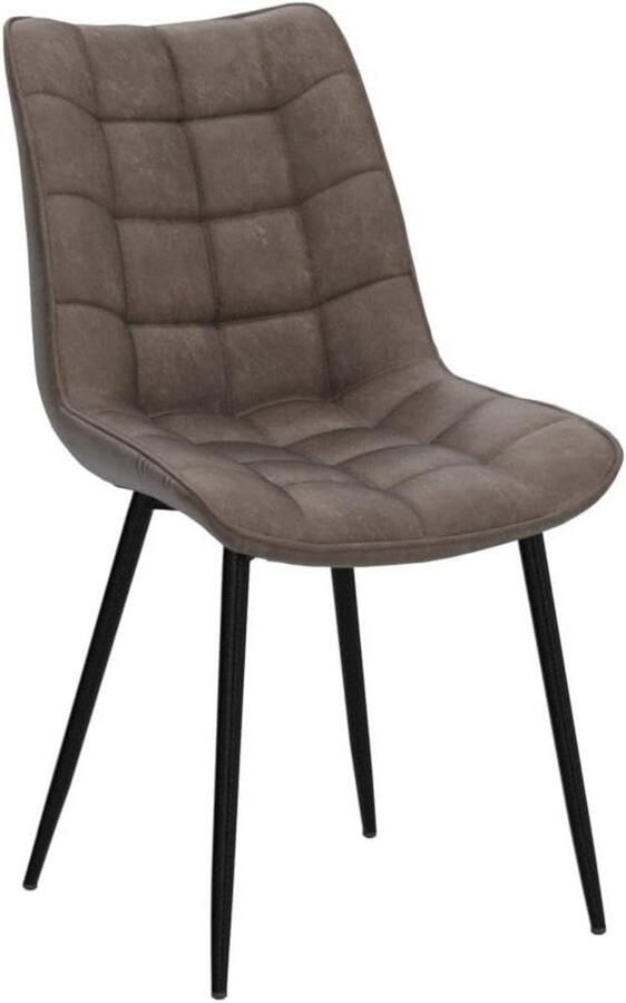 Dripio Eetkamerstoelen set van 2 premium kunstleer stijlvol & comfortabel voor eettafel & woonkamer donkerbruin