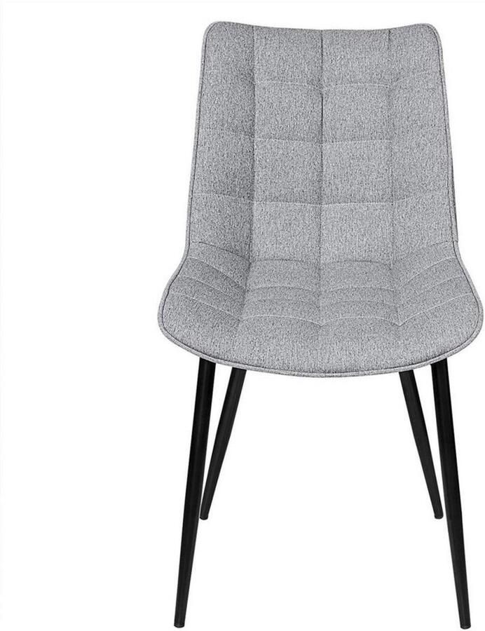 Dripio Eetkamerstoelen set van 2 premium kwaliteit linnen stijlvol & comfortabel modern lichtgrijs