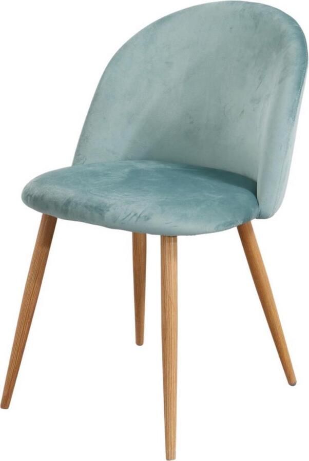 Dripio Fluwelen eetkamerstoelen set van 4 stijlvol & elegant zachte bekleding stevig & ergonomisch modern blauw