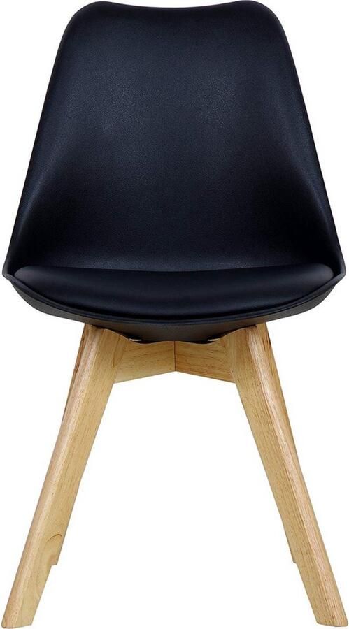 Dripio Houten kuipstoel ergonomisch & stevig modern design beukenhout zwart 48x42x82 cm