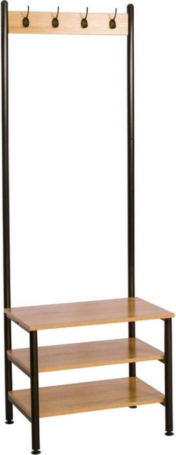 Dripio Kledingkast met schoenenrek ruime gangkast stevig houtconstructie modern & praktisch stijlvol halmeubel 60x37.5x175.5 cm