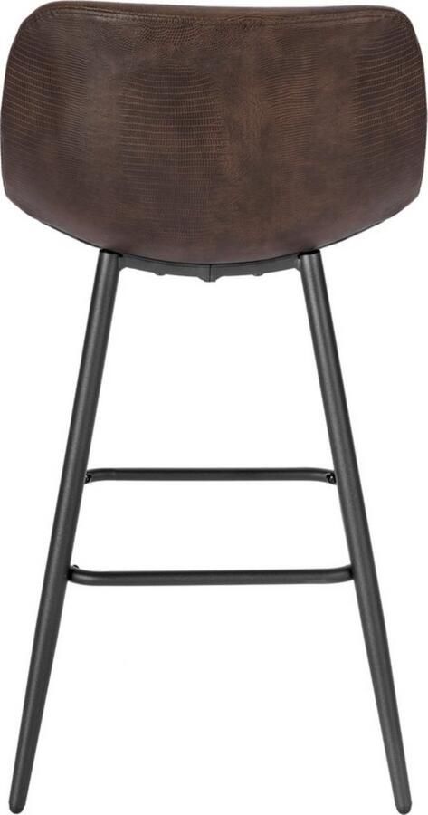 Dripio Kunstlederen barkruk industrieel & modern stevige rugsteun ergonomisch zitcomfort passend in interieurs stijlvol bruin