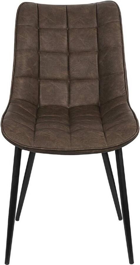 Dripio Kunstlederen eetkamerstoelen set van 4 robuust & elegant ergonomisch zitcomfort ideaal voor eetkamer of woonkamer donkerbruin