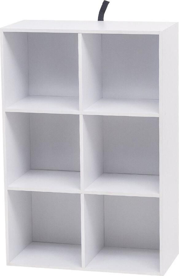 Dripio Moderne Boekenkast 6 Vakken Wit 60x29.5x89cm Hout MDF