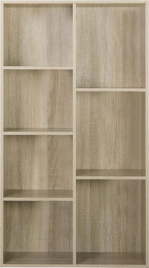 Dripio Moderne Boekenkast 7 Vakken Oak 59.5x29.5x108cm Hout MDF