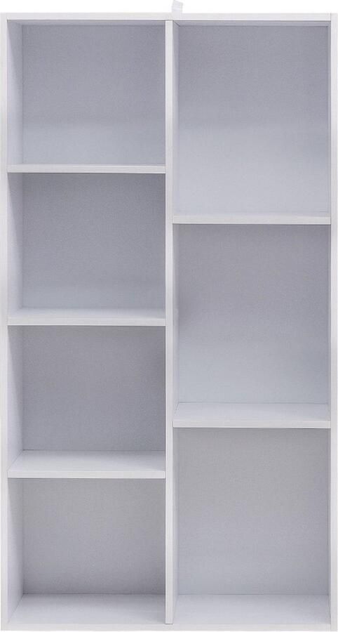 Dripio Moderne Boekenkast 7 Vakken Wit 59.5x29.5x108cm Boekenplank