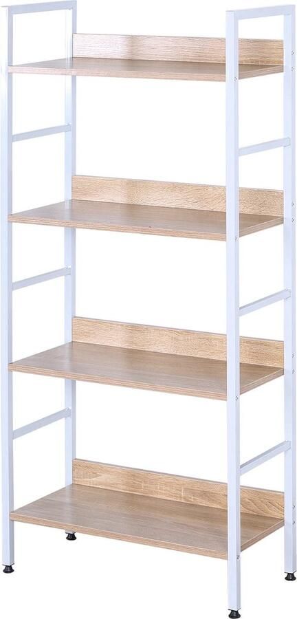 Dripio Open Boekenkast 4 Planken Kantoor Woonkamer Vintage 60x27.5x126cm