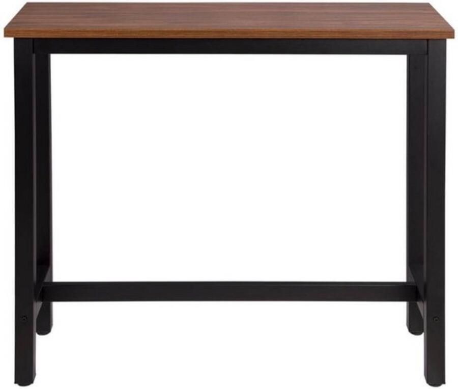 Dripio Rechthoekige bartafel geschikt voor binnen & buiten stevig & robuust industriële stijl donker beuk zwart 120x40x100 cm