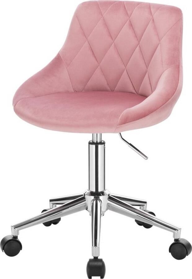 Dripio Velvet bureaustoel ergonomisch & verstelbaar luxe uitstraling ultiem comfort stijlvolle kantoorstoel voor volwassenen roze