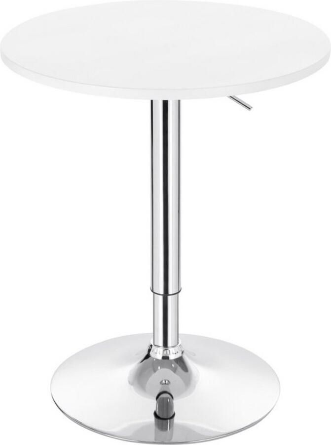 Dripio Verstelbare bartafel statafel partytafel stevig MDF strak & praktisch modern wit 45x60x68-88 cm