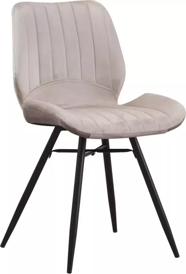 Dripio Eetkamerstoel Amina Keukenstoel Gestoffeerde Stoel Metalen Poten Hoge Rug Velvet Bekleding voor Woonkamer Slaapkamer Eetkamer Champagne