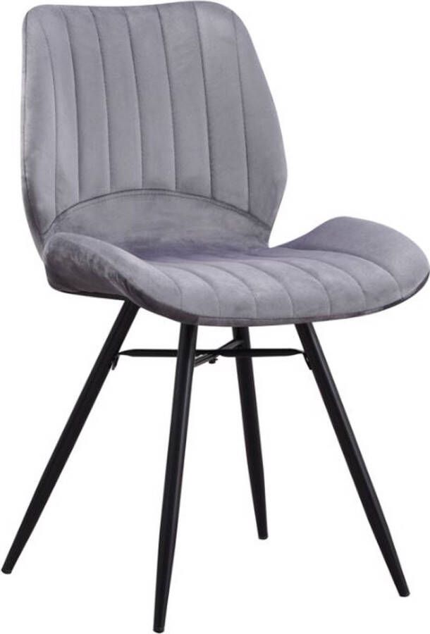 Dripio Eetkamerstoel Everette Keukenstoel Gestoffeerde Stoel Metalen Poten Hoge Rug Velvet Bekleding voor Woonkamer Slaapkamer Eetkamer Antreciet