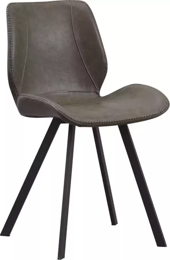 Dripio Eetkamerstoel Lalita Keukenstoel Gestoffeerde Stoel Metalen Poten Hoge Rug Kunstleer Bekleding voor Woonkamer Slaapkamer Eetkamer Groen