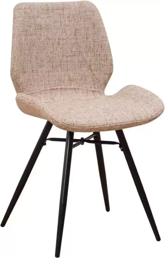 Dripio Eetkamerstoel Melania Keukenstoel Gestoffeerde Stoel Metalen Poten Hoge Rug Chenille Bekleding voor Woonkamer Slaapkamer Eetkamer Wit