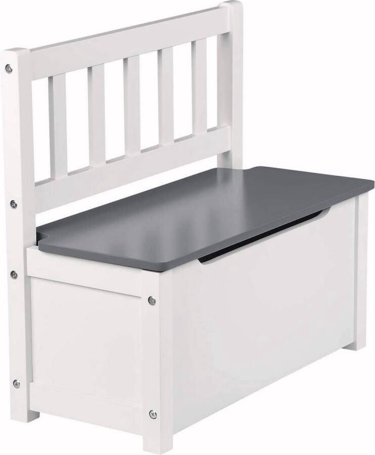 Rootz Living Rootz Kinderbank met opbergruimte Kinderzitplaats Speelgoedkist Milieuvriendelijk MDF Veilige afgeronde randen Hoog laadvermogen 58 cm x 26 cm x 53 cm