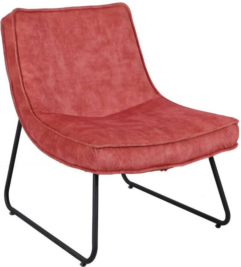 Dripio Relaxstoel Channing velvet Fauteuil blush Woonkamer Met armleuning