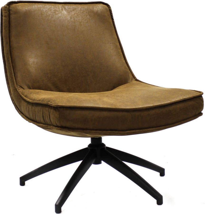 Dripio Relaxstoel Geoffrey Eco-leer Fauteuil antraciet Woonkamer Zonder armleuning