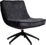 Dripio Relaxstoel Geoffrey Velvet Fauteuil Antraciet Woonkamer Zonder armleuning - Thumbnail 1