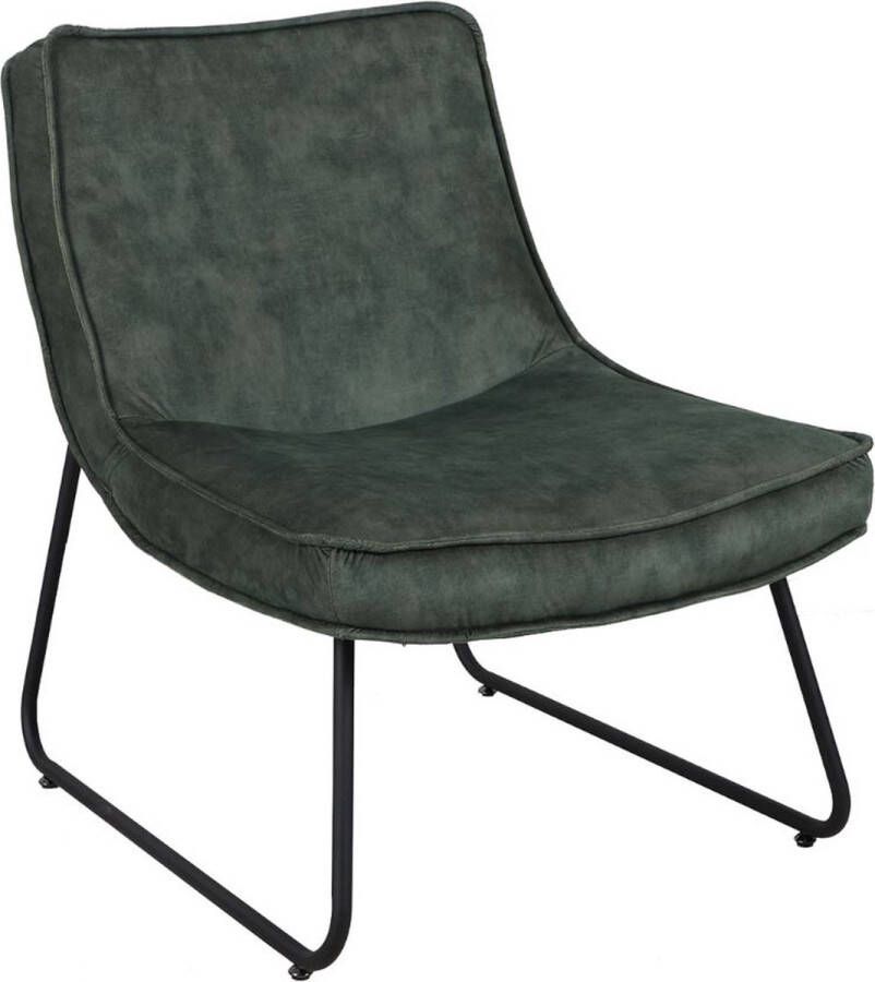 Dripio Relaxstoel Pieter Velvet Fauteuil Groen Woonkamer