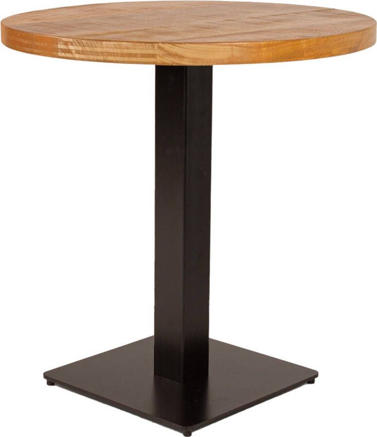 Dripio Statafel Pio Rond Bistrotafel Bartafel voor Binnen & Buiten Hout Feesttafel Zwart 60x60x73cm