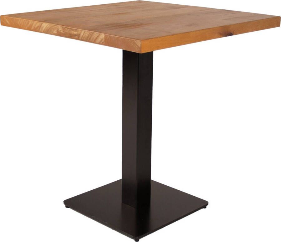Dripio Statafel Pio Vierkant Bistrotafel Bartafel voor Binnen & Buiten Hout Feesttafel Zwart 60x60x73cm