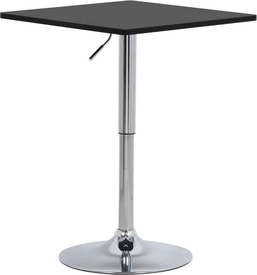 Dripio Vierkante Bartafel Zarja Verstelbaar in hoogte Voor binnen Keuken Hout Metaal Zwart 60x60x 68-88cm