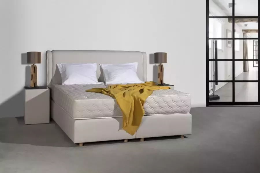 Drôme Circulair Bed Duurzame en recyclebare Boxspring Luxe Uitvoering 180x200 Beige Grijs