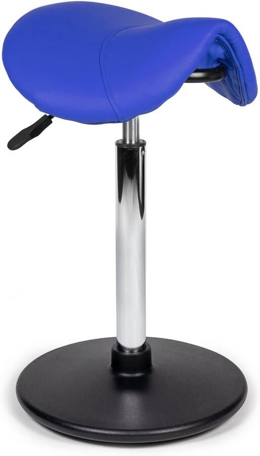 D'Romerio Ergonomische Balanskruk Blauw Hoge uitvoering Wiebelkruk Balans Kruk Verstelbare zithoogte 70 84cm