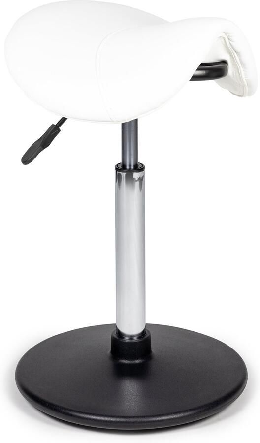 D'Romerio Ergonomische Balanskruk Wit Hoge uitvoering Wiebelkruk Balans Kruk Verstelbare zithoogte 70 84cm