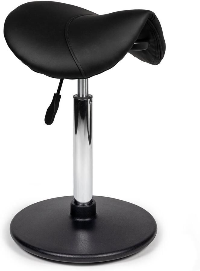 Dromerio Ergonomische Balanskruk – Verstelbare wiebelkruk voor Actief Zitten – Verbeterde Houding & Core Stabiliteit – Ideaal voor Thuiswerk & Kantoor zwart Hoog (70-86cm) - Foto 4
