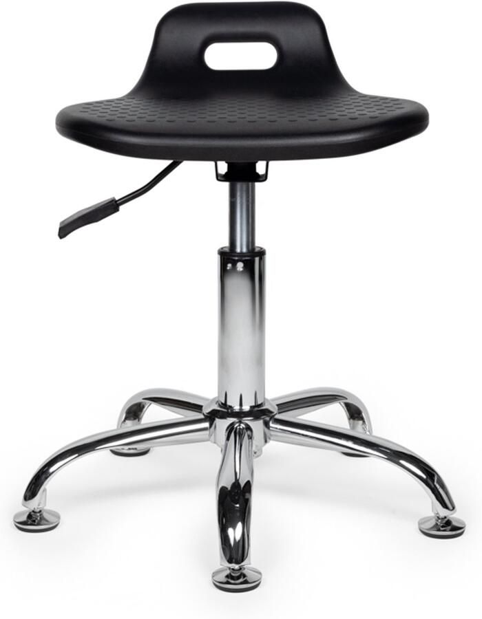 Zadelkruk Nederland Stahulp Zwart Laag Zithoogte 40 58cm kruk op wielen krukje werkkruk zadelkruk bureaukruk kapperskruk verstelbaar draaikruk tabouret zadelkruk met rugleuning tot 160kg