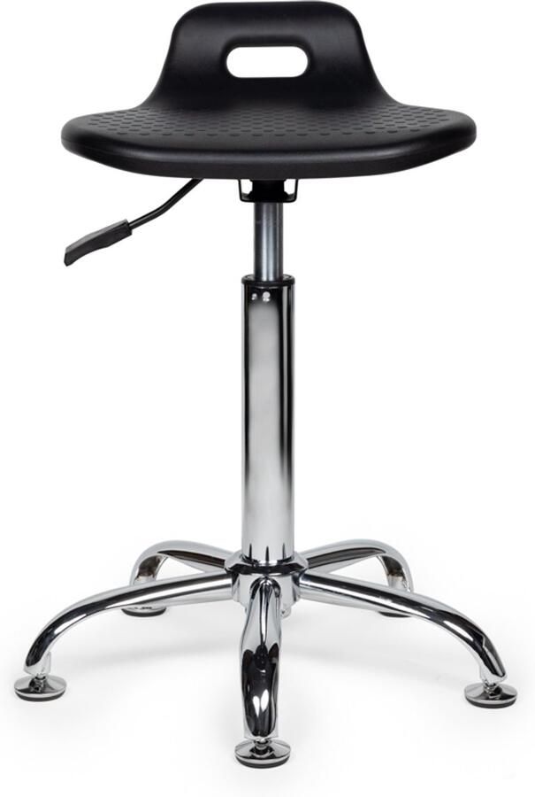 Zadelkruk Nederland Stahulp Zwart Standaard Zithoogte 50 68cm kruk op wielen krukje werkkruk zadelkruk bureaukruk kapperskruk verstelbaar draaikruk tabouret zadelkruk met rugleuning tot 160kg