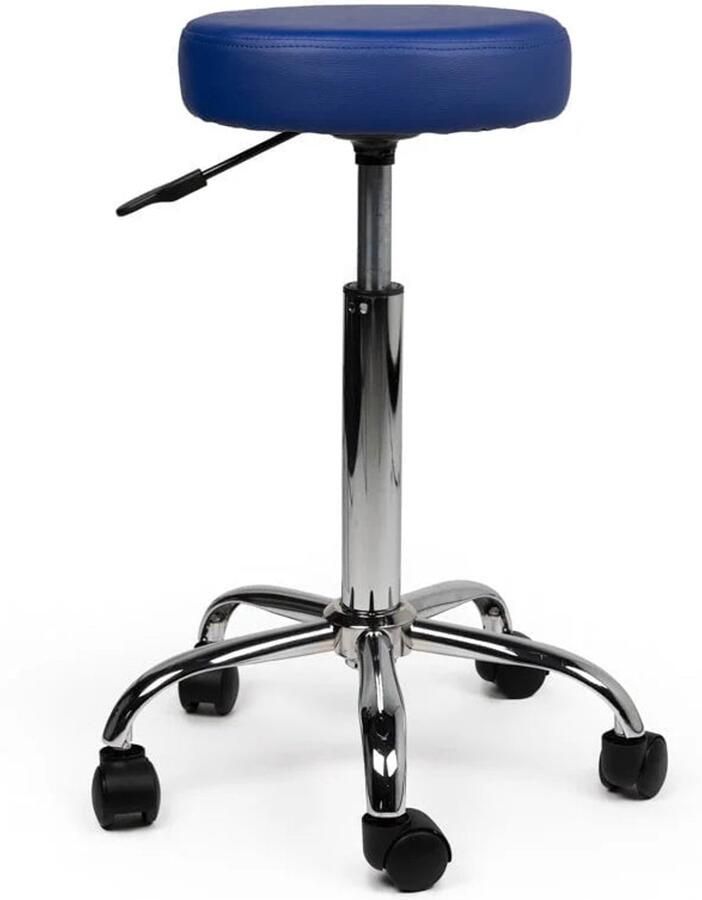 Zadelkruk Nederland Tabouret Blauw Hoog Zithoogte 70 84cm kruk op wielen krukje werkkruk zadelkruk bureaukruk kapperskruk verstelbaar draaikruk tabouret zadelkruk met rugleuning tot 160kg