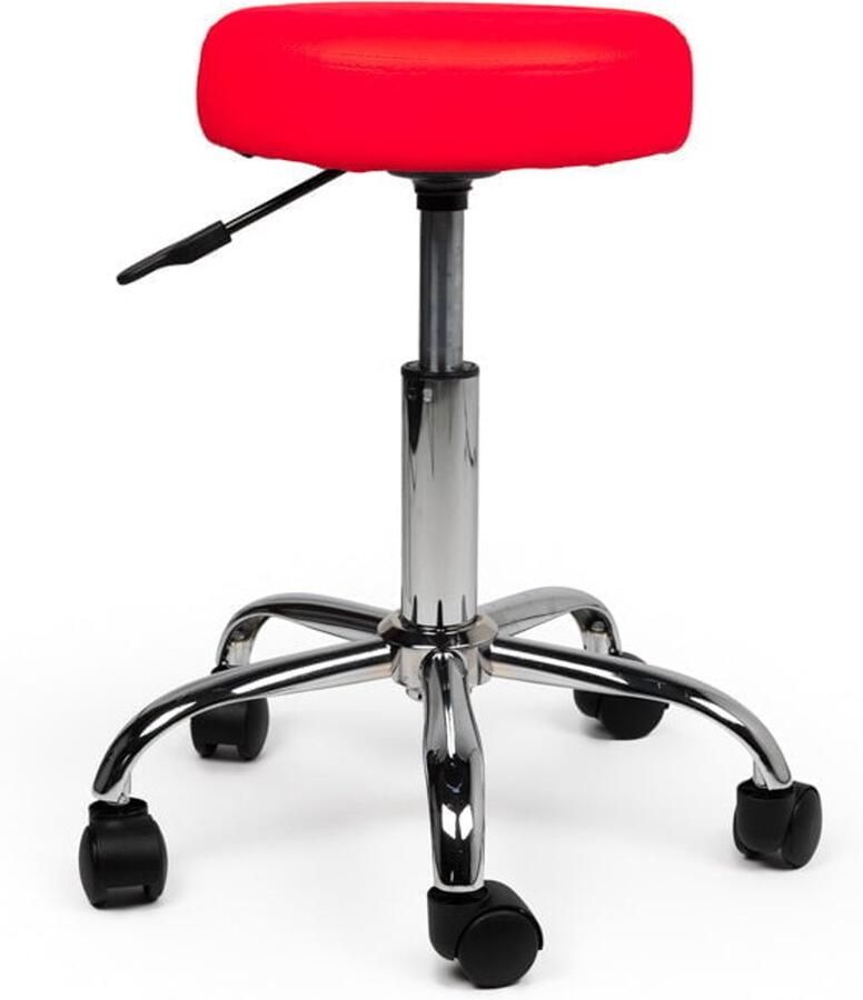 Zadelkruk Nederland Tabouret Rood Laag Zithoogte 40 58cm kruk op wielen krukje werkkruk zadelkruk bureaukruk kapperskruk verstelbaar draaikruk tabouret zadelkruk met rugleuning tot 160kg
