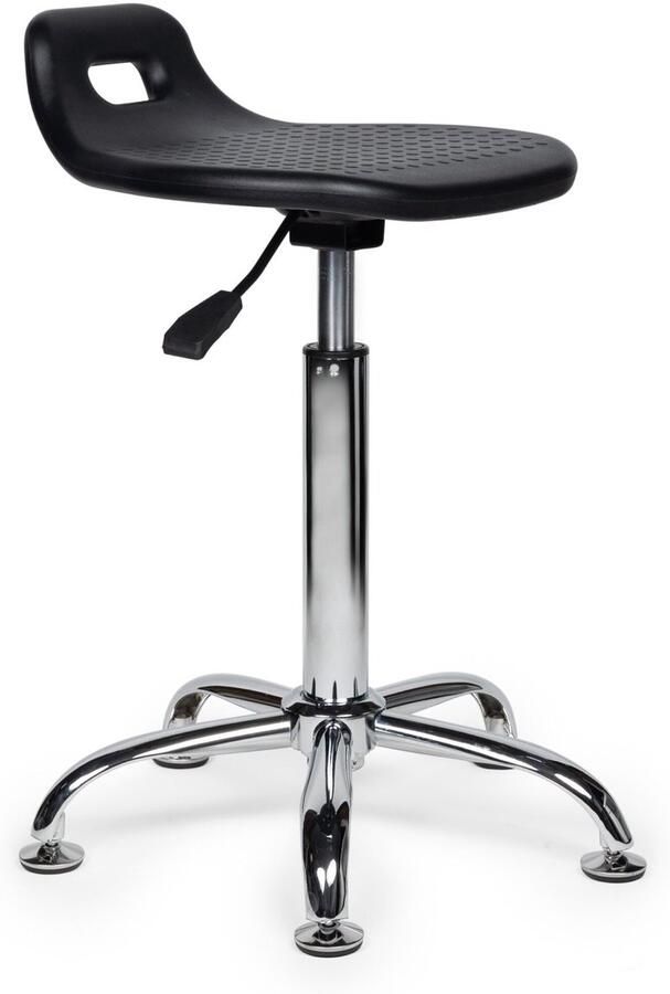 D'Romerio Stahulp Kruk – Ergonomische Sta-Kruk en Verstelbare Werkstoel – Zithoogte 50 68cm Comfortabele Hoogte Verstelbare Kruk voor Werkplaats Magazijn Laboratorium Industrie Bureau & Thuis