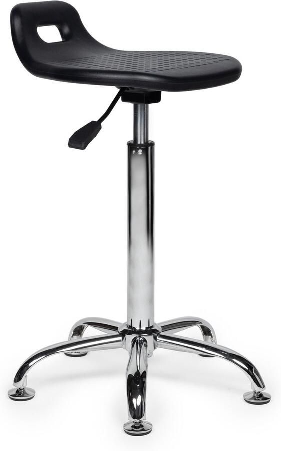 D'Romerio Stahulp Kruk – Ergonomische Sta-Kruk en Verstelbare Werkstoel – Zithoogte 70 84cm Comfortabele Hoogte Verstelbare Kruk voor Werkplaats Magazijn Laboratorium Industrie Bureau & Thuis